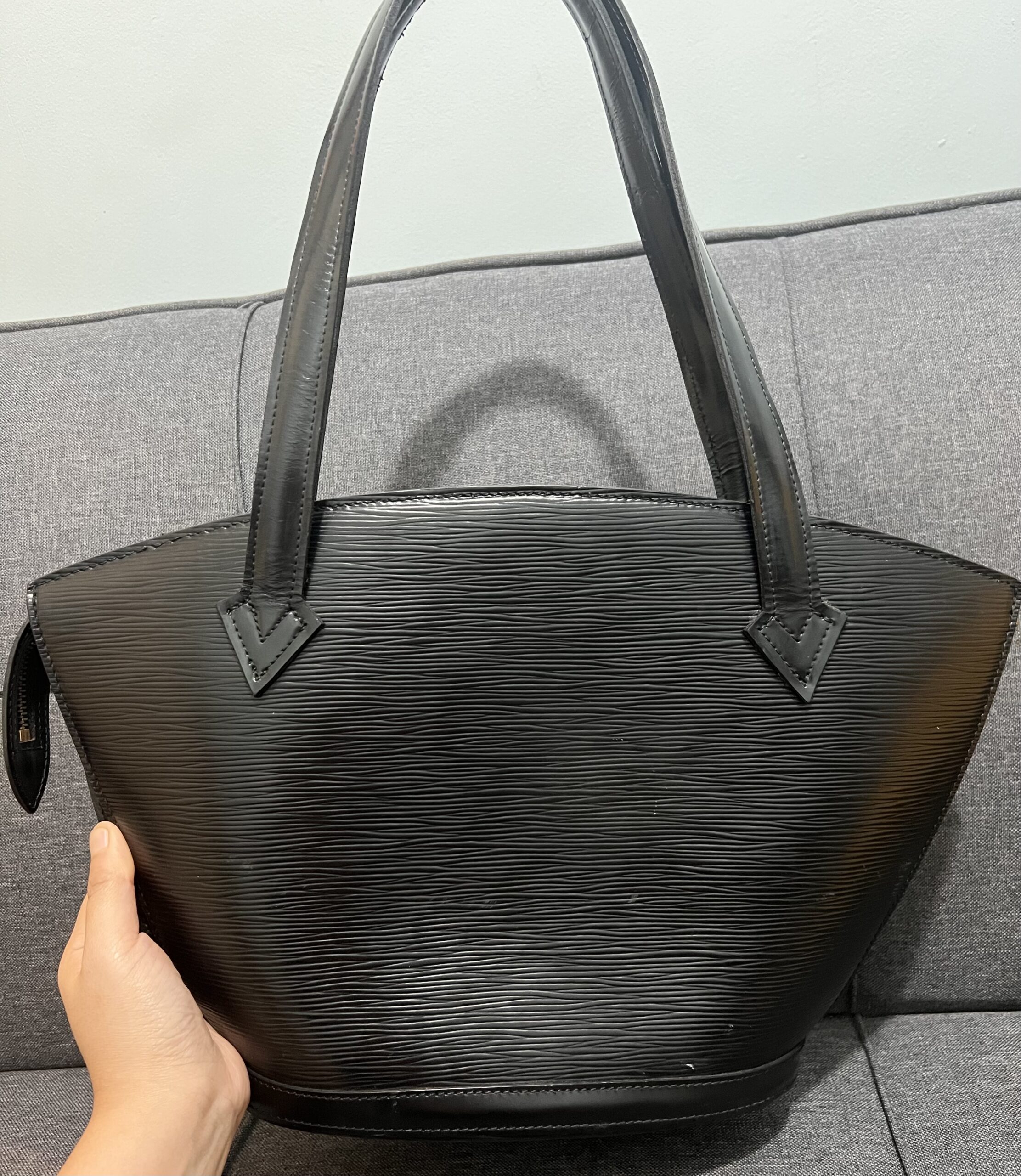 Authentic LOUIS VUITTON Epi Saint Jacques PM Black Bag 